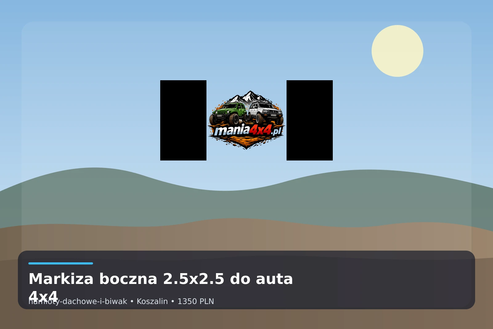 Markiza boczna 2.5x2.5 do auta 4x4 2