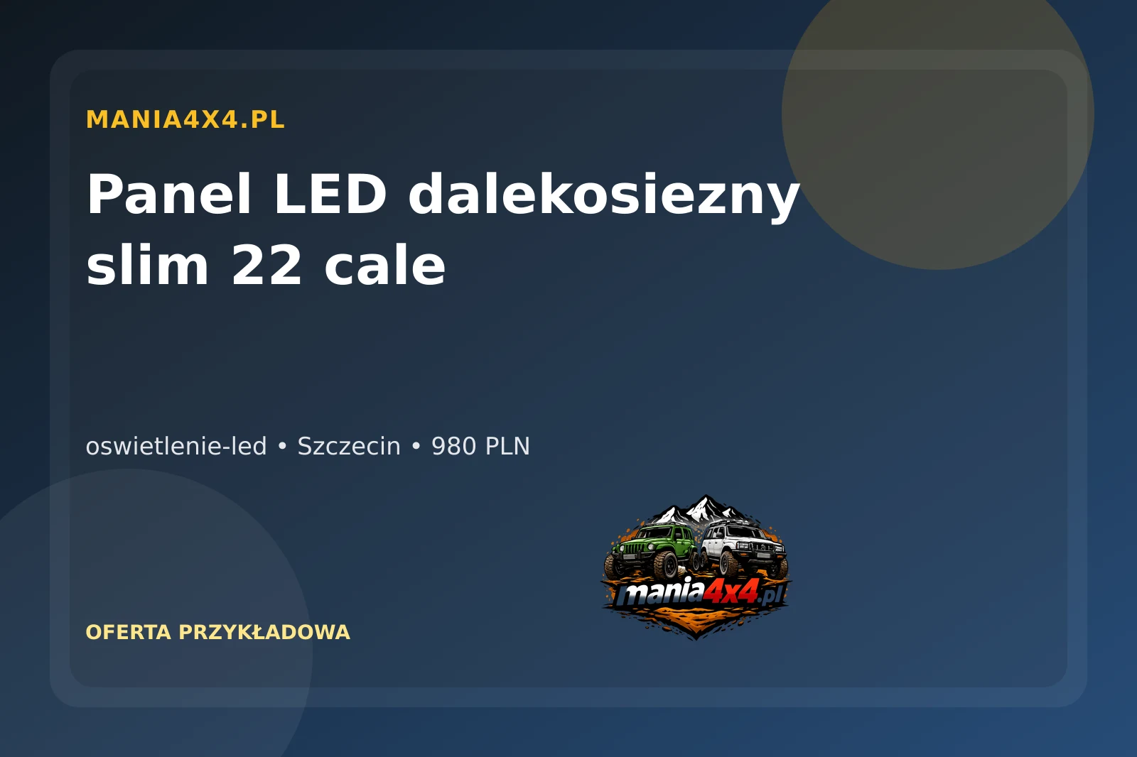 Panel LED dalekosiezny slim 22 cale
