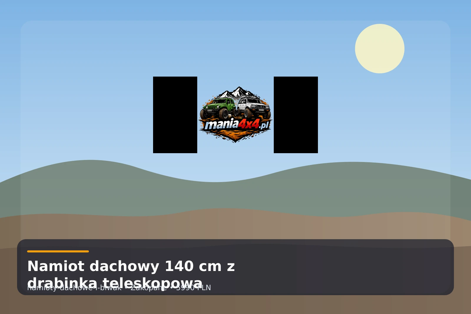 Namiot dachowy 140 cm z drabinka teleskopowa 2