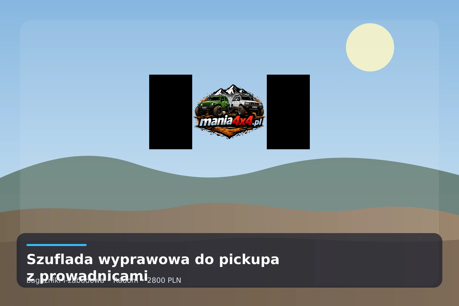 Szuflada wyprawowa do pickupa z prowadnicami 2