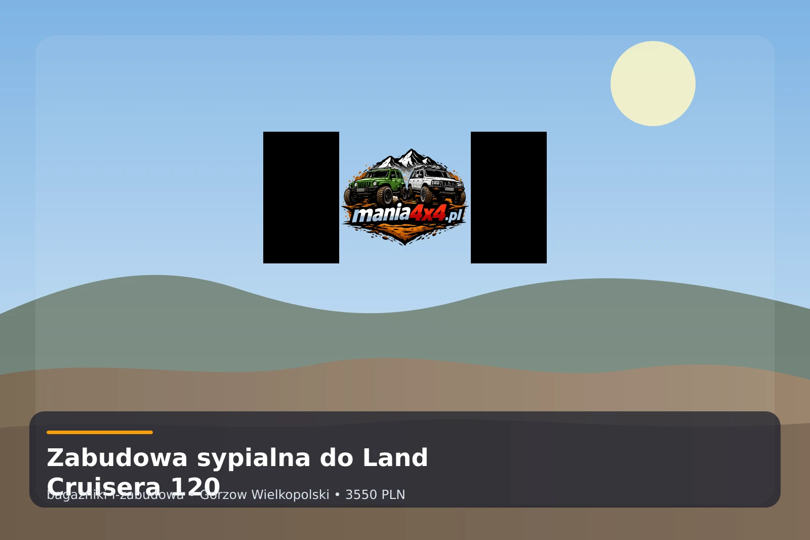 Zabudowa sypialna do Land Cruisera 120