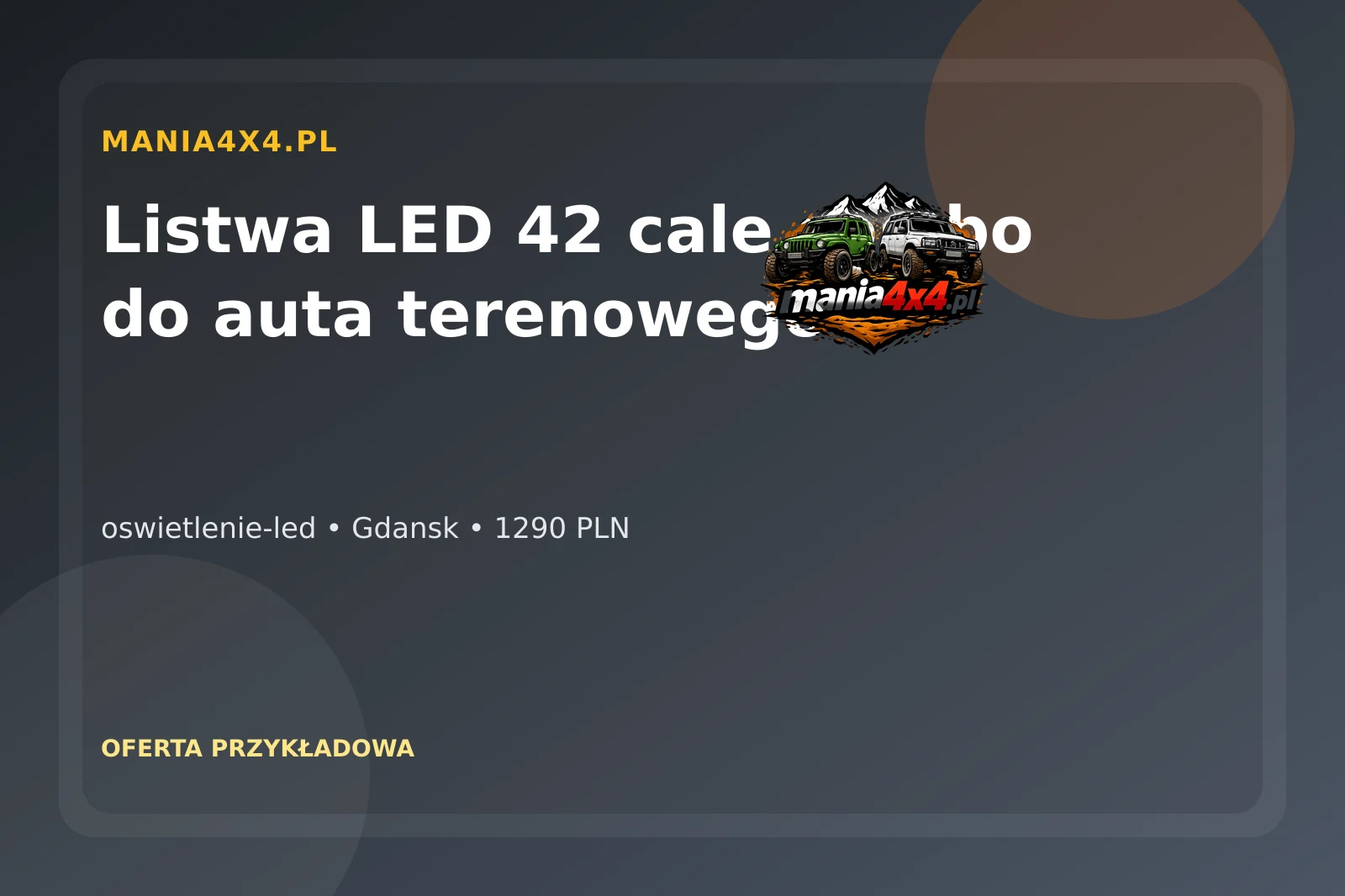 Listwa LED 42 cale combo do auta terenowego 2