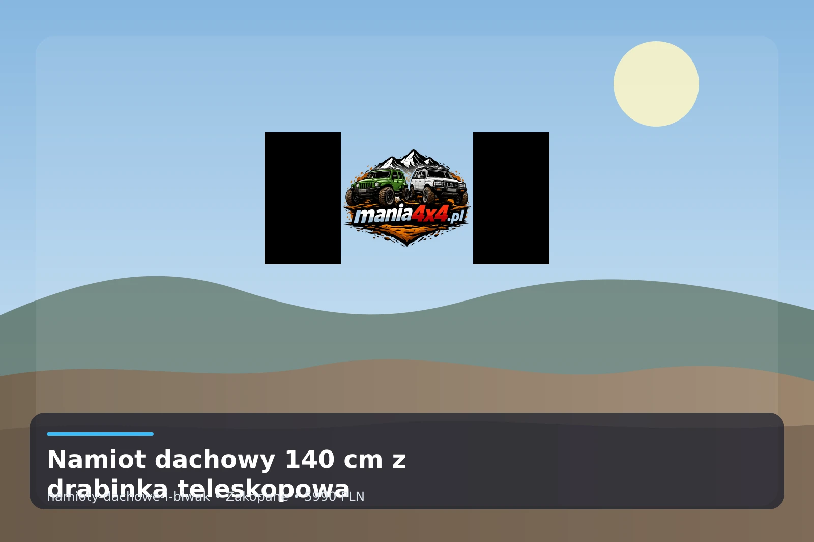 Namiot dachowy 140 cm z drabinka teleskopowa