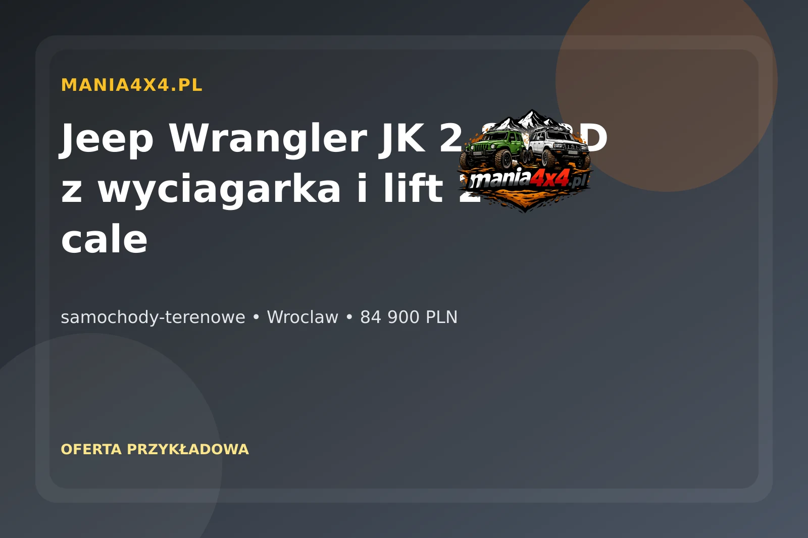 Jeep Wrangler JK 2.8 CRD z wyciagarka i lift 2 cale 2