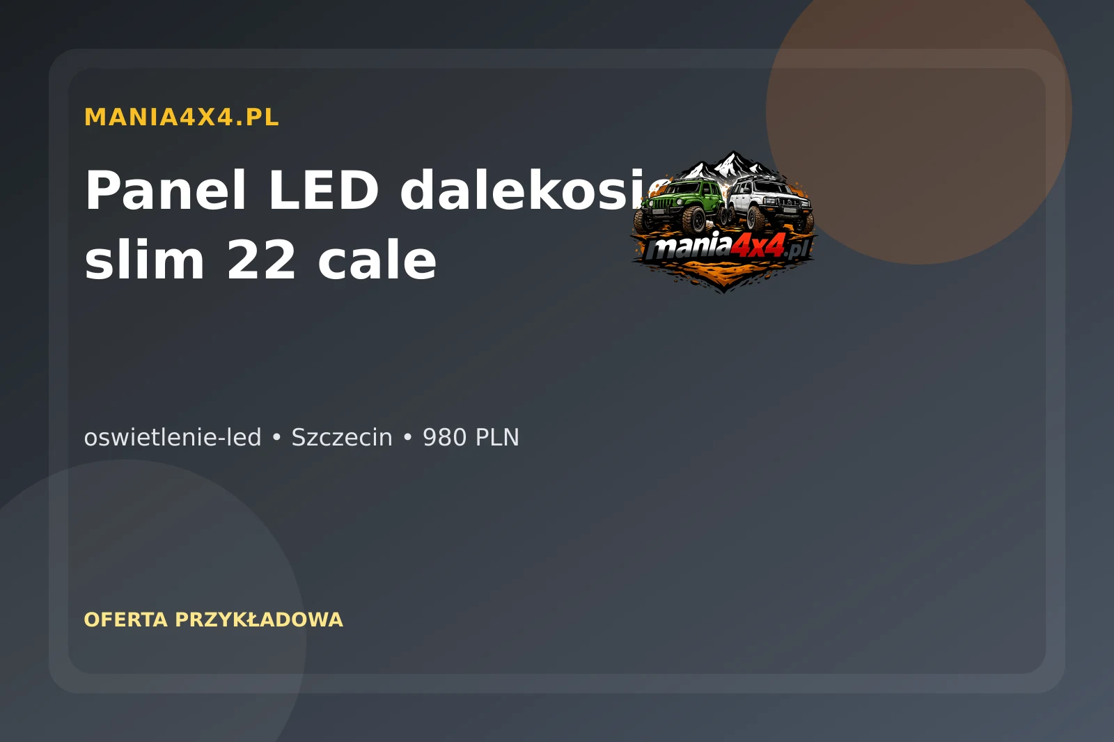 Panel LED dalekosiezny slim 22 cale 2