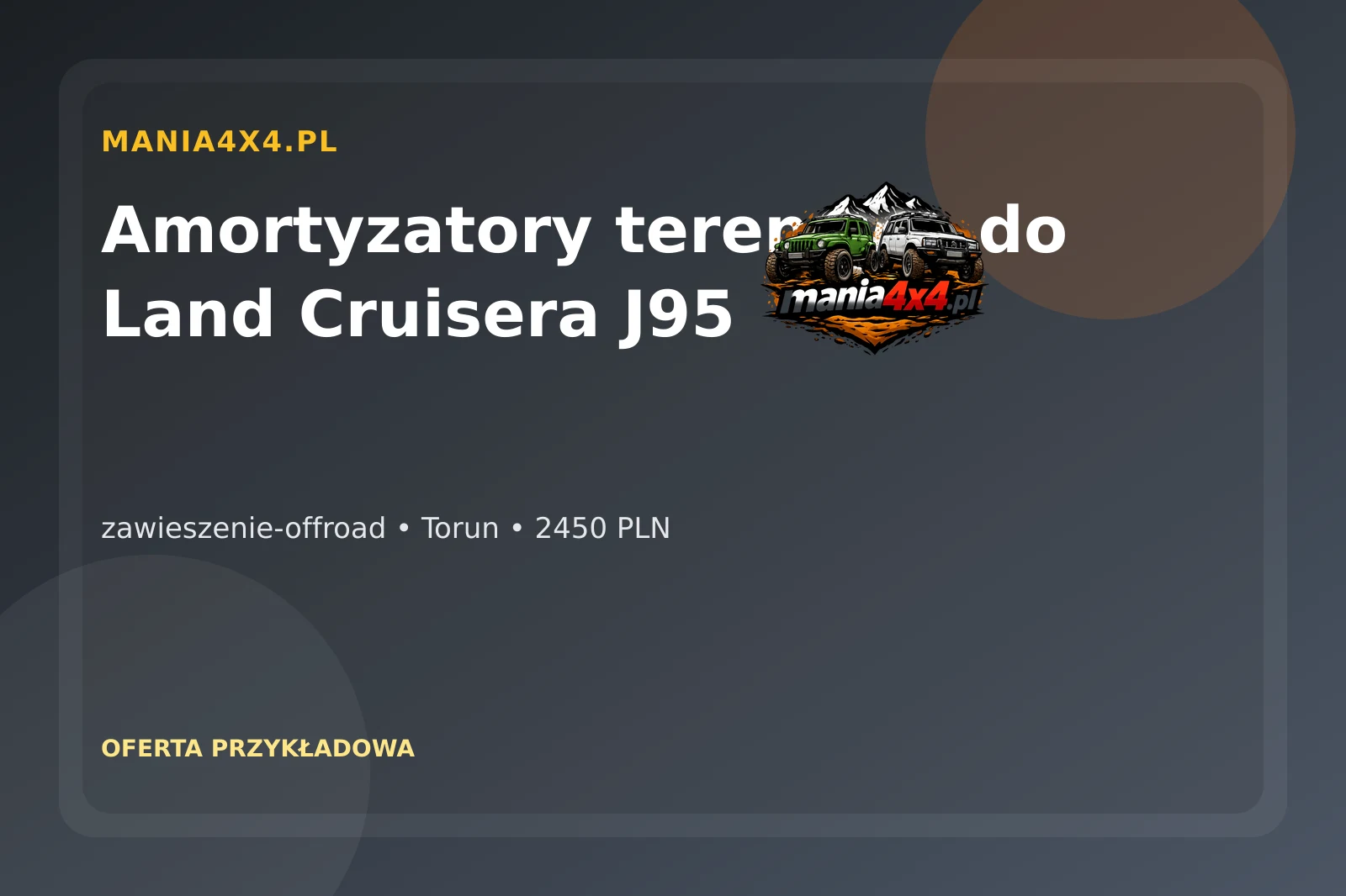 Amortyzatory terenowe do Land Cruisera J95 2