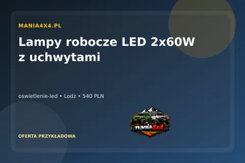 Lampy robocze LED 2x60W z uchwytami