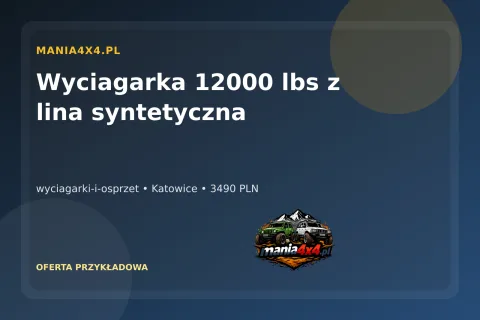 Wyciagarka 12000 lbs z lina syntetyczna