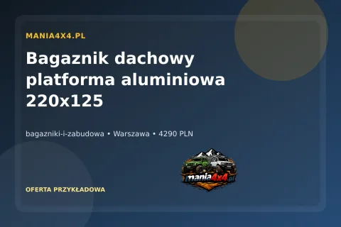 Bagaznik dachowy platforma aluminiowa 220x125