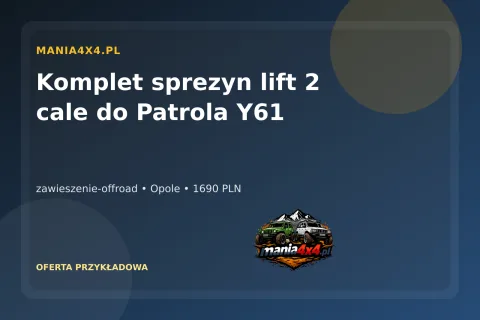 Komplet sprezyn lift 2 cale do Patrola Y61